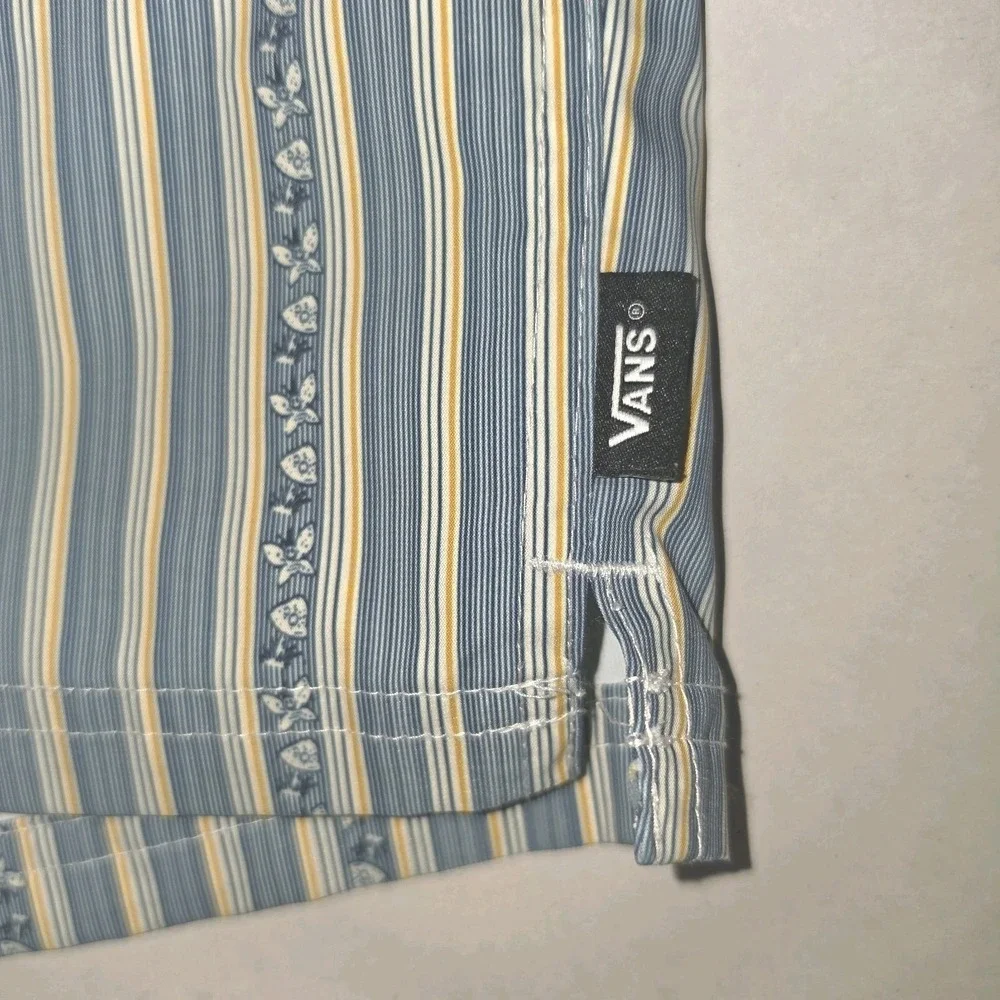 Vans Mens Primary Elastic Boardshort / Blue Stripe / Retail $55 Size MEDIUM